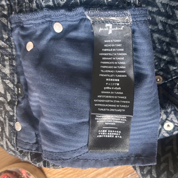 NWOT - 7 For All Mankind - ORIGINAL BOOTCUT - DARK - HARRINGBONE JEAN - 29 x 30' - Picture 11 of 15